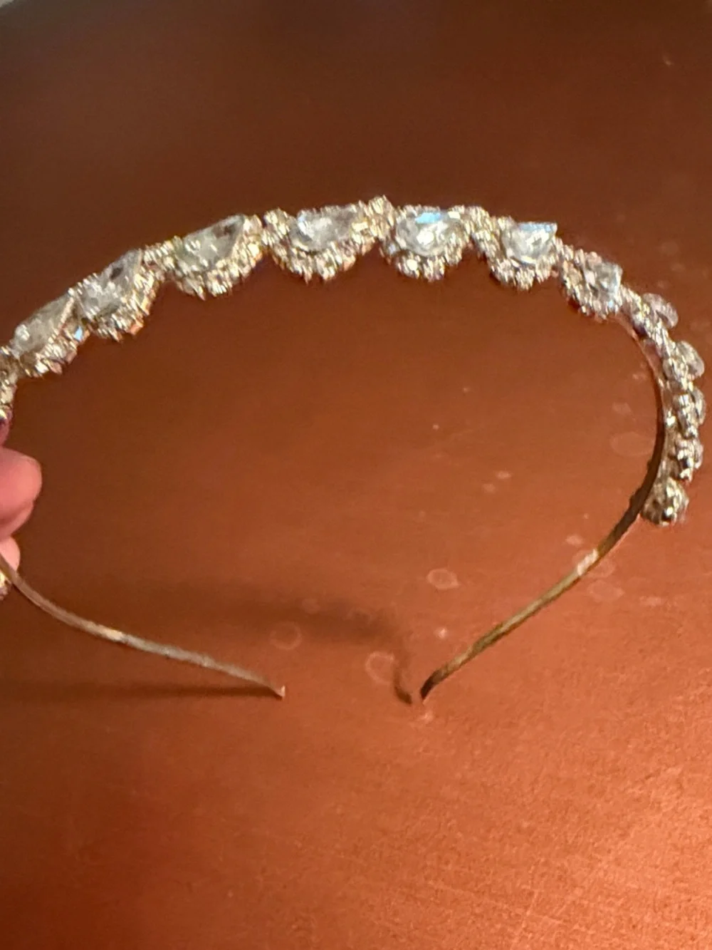 Pearl and Crystal Headband Set with Floral Lace Elastic Band - White